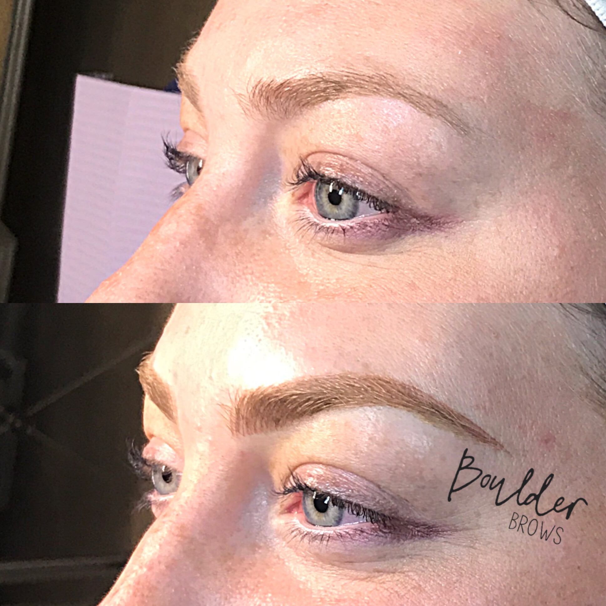 1ST MICROBLADING SESSION Top: Before | Bottom: After