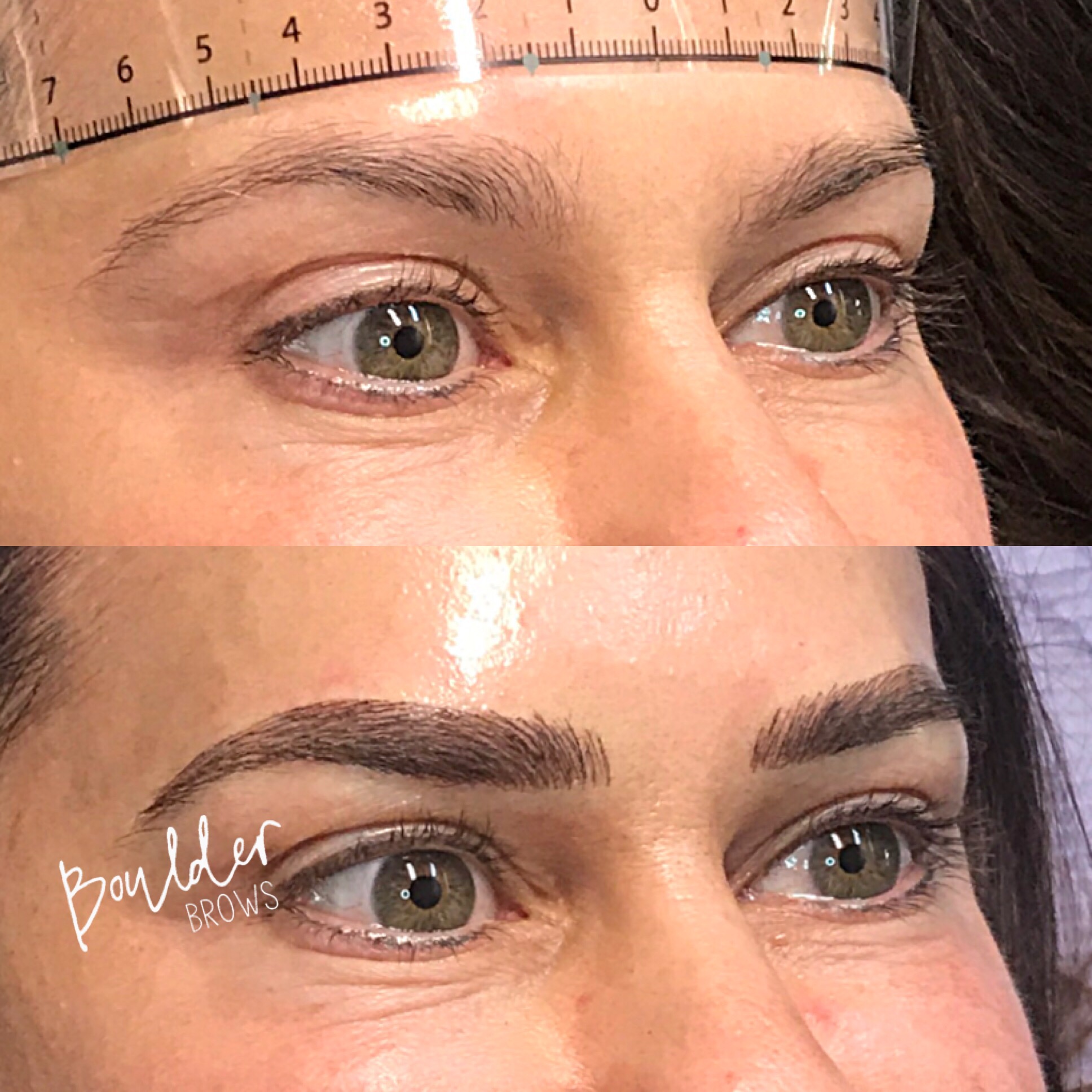 Top: Before | Bottom: After Microblading