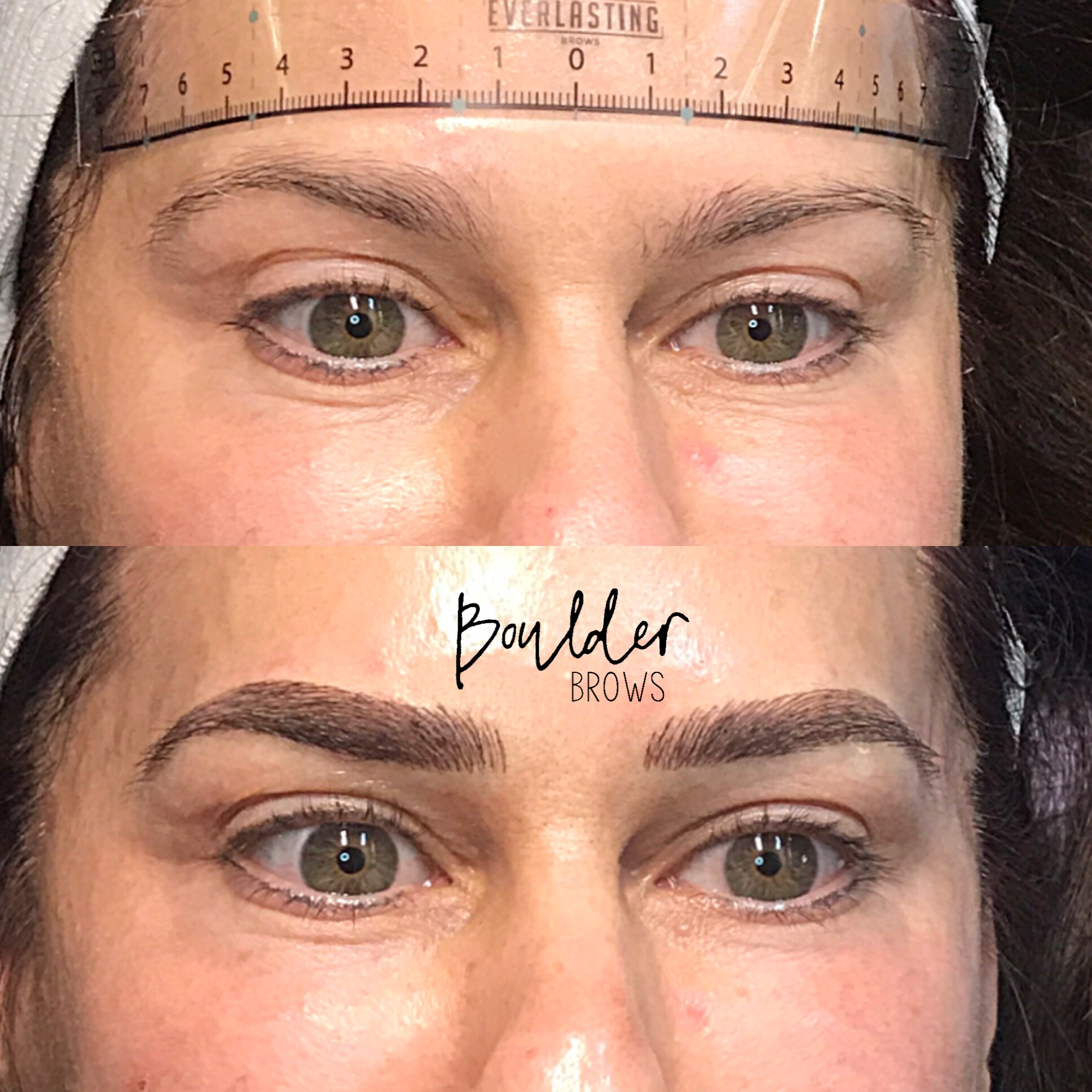 Top: Before | Bottom: After Microblading