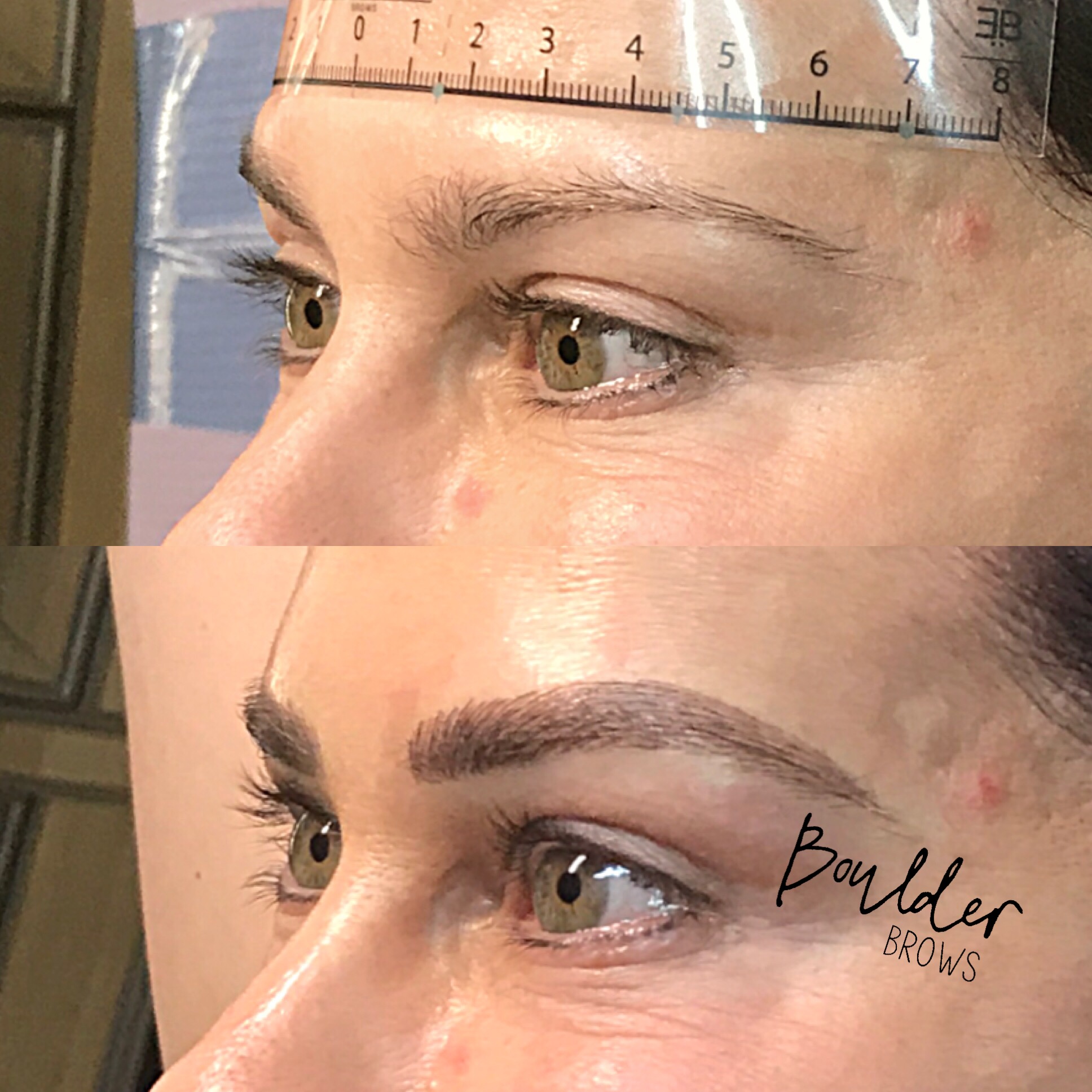 Top: Before | Bottom: After Microblading