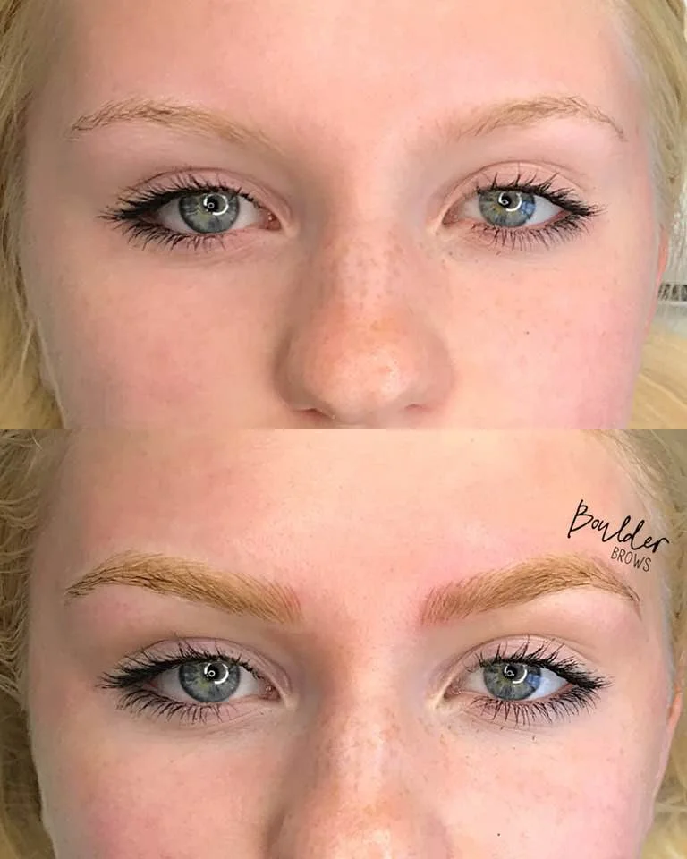 1ST MICROBLADING SESSION BY JESS Top: Before | Bottom: After