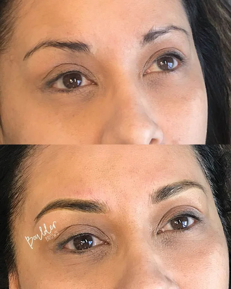1ST MICROBLADING SESSION BY JESS Top: Before | Bottom: After