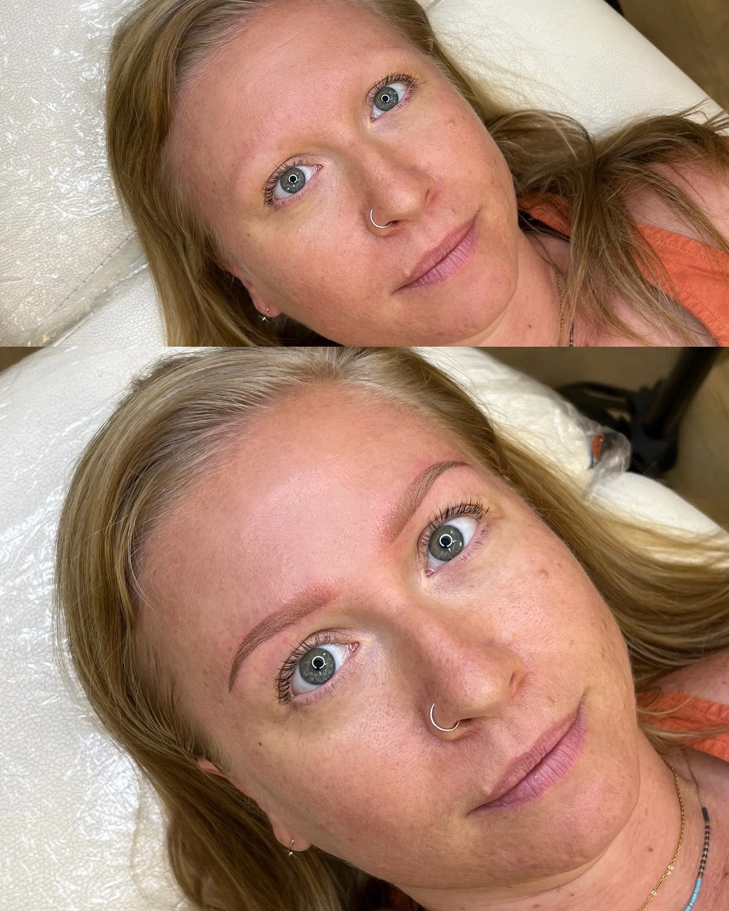 The power of  P O W D E R β¨
Clients often ask if powder brows are a good option for them if they have little to no hair to begin with. And I say YES ππ» 
You can do powder so many different ways, but a soft & subtle powder brow is definitely m