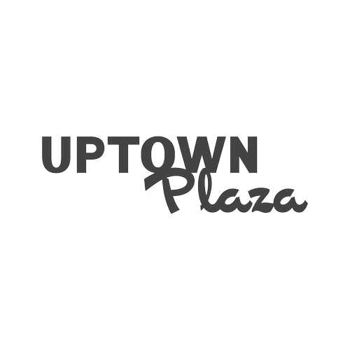 Logo for Uptown Plaza with stylized text
