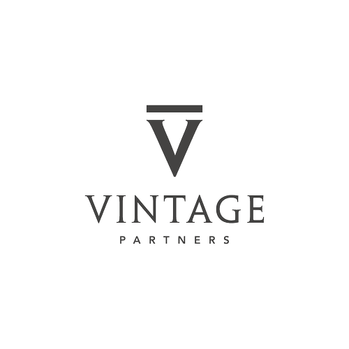 Vintage Partners logo with a stylized 'V' and the words 'VINTAGE PARTNERS' below.
