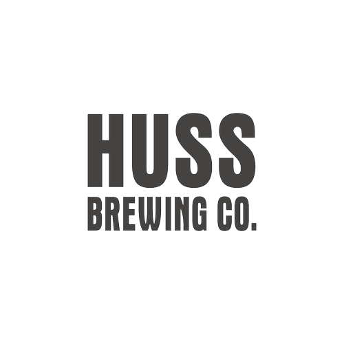 Huss Brewing Co. logo in black and gray text.