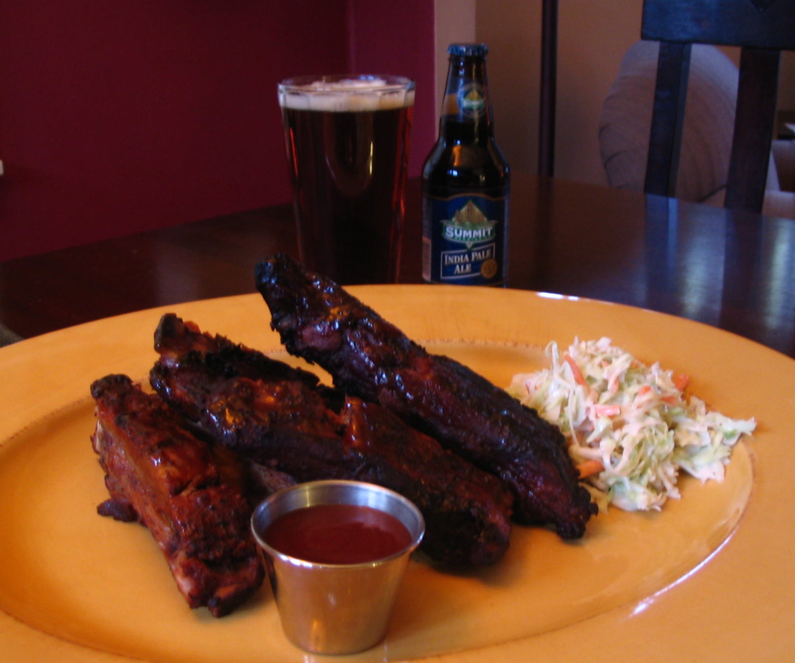 BBQ Ribs glazed with IPA Sauce