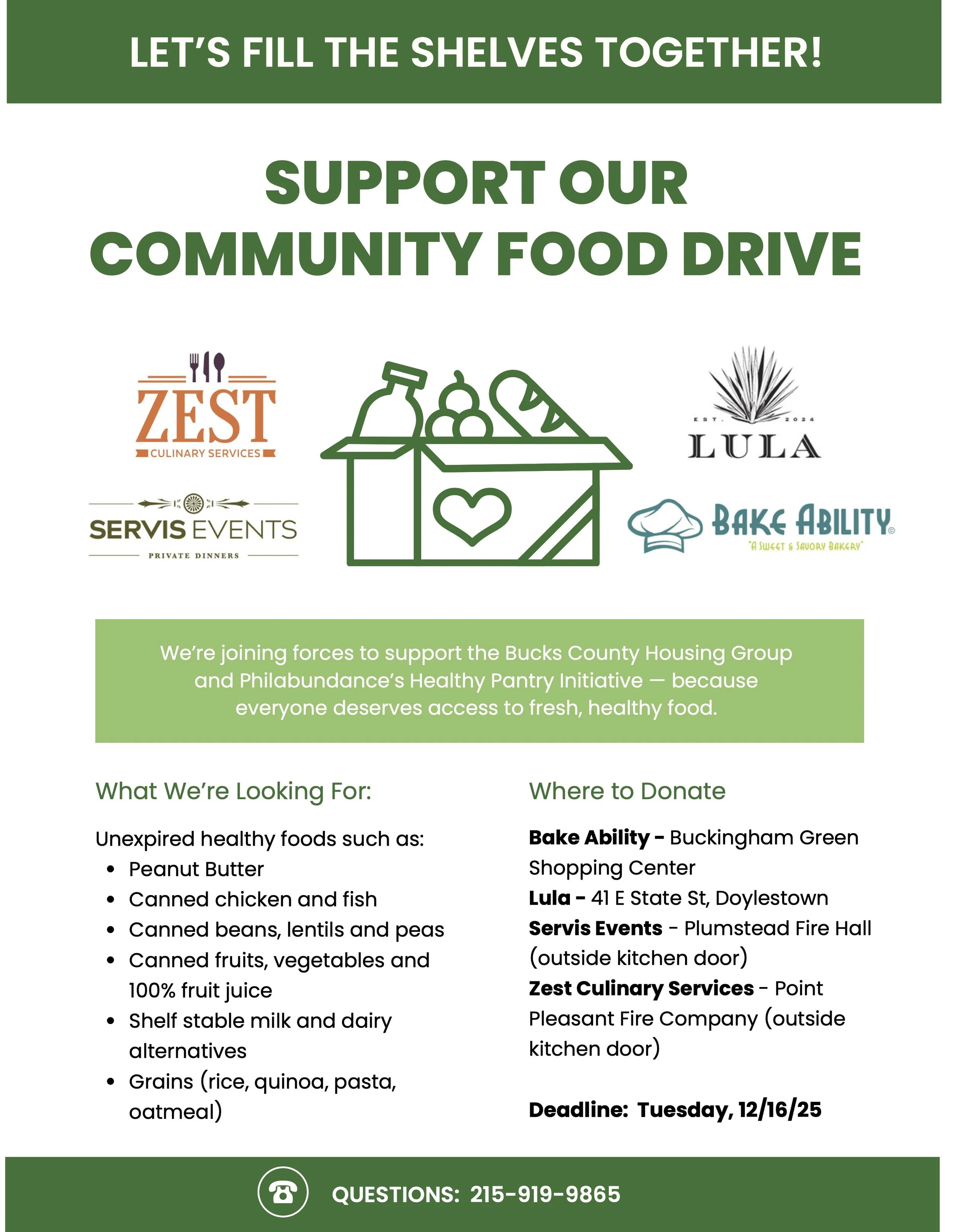 2025 Healthy Food Drive!