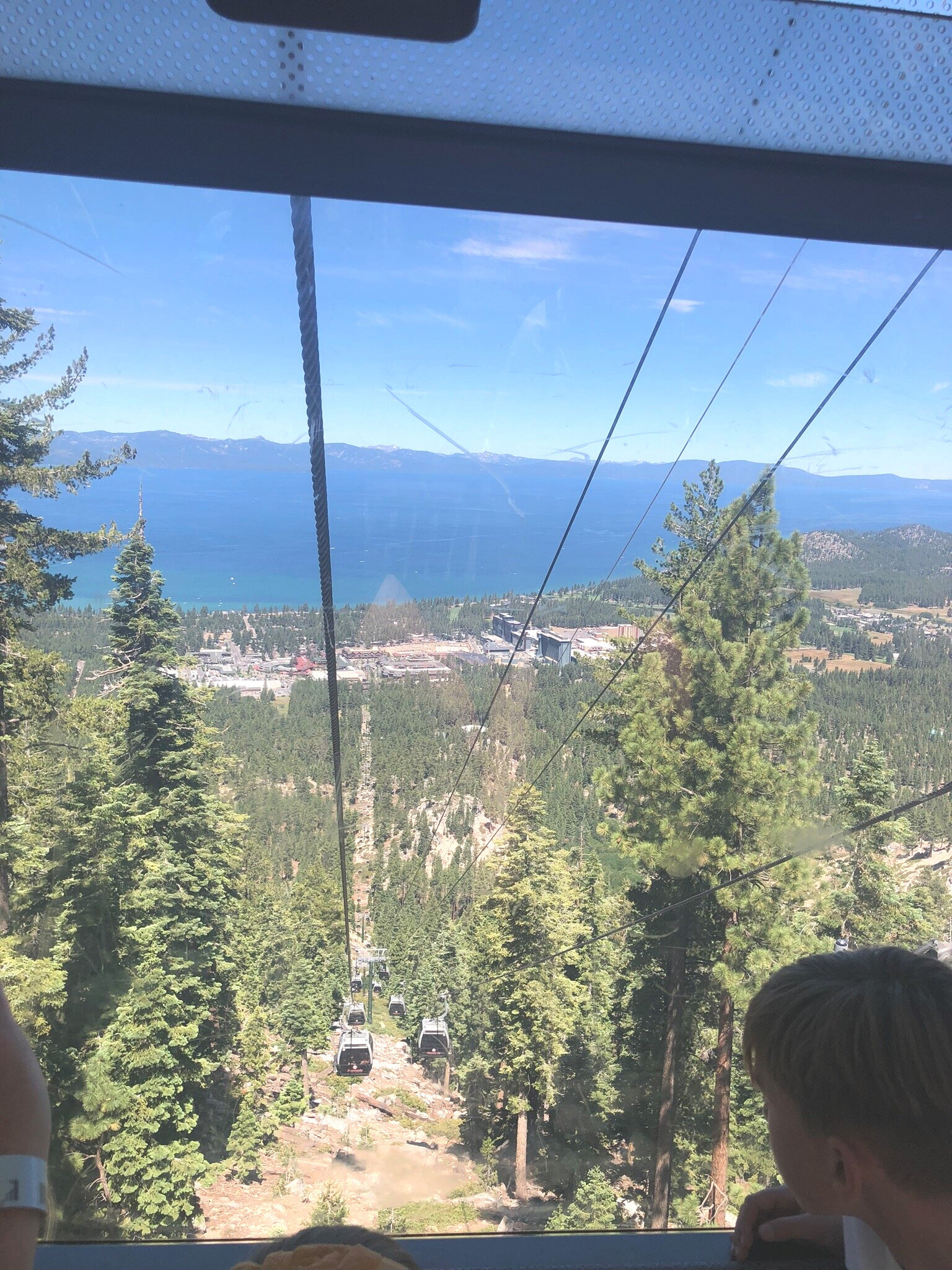 Cable cars up to Heavenly Village, Lake Tahoe