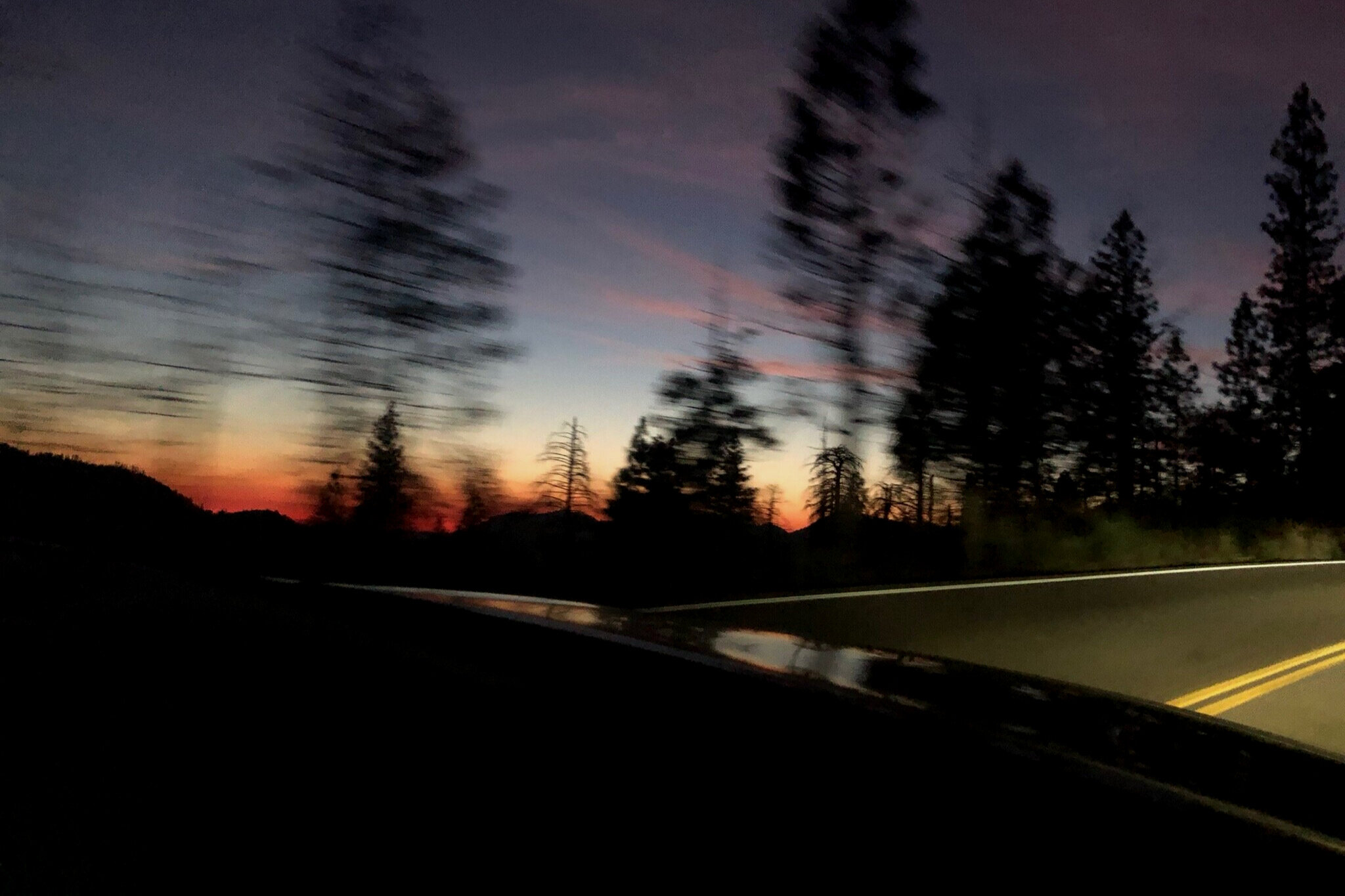 Night driving isn't recommended! Yosemite