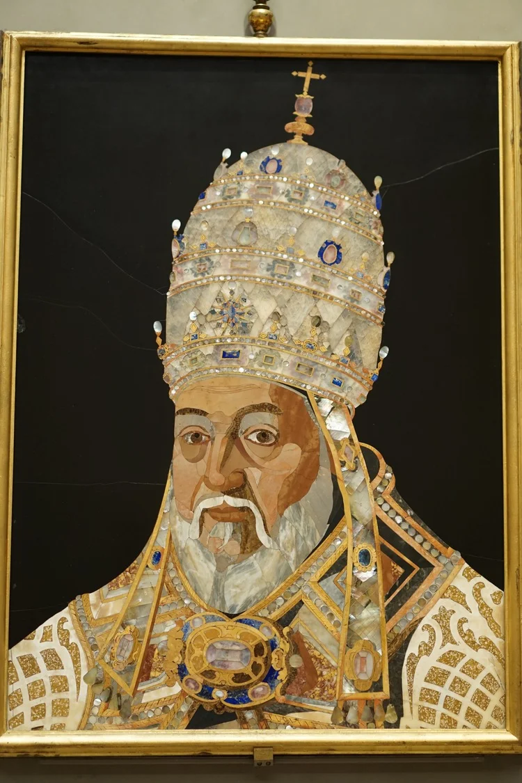 Portrait of Pope Clement VIII - by Jacopo Ligozzi and Tadda