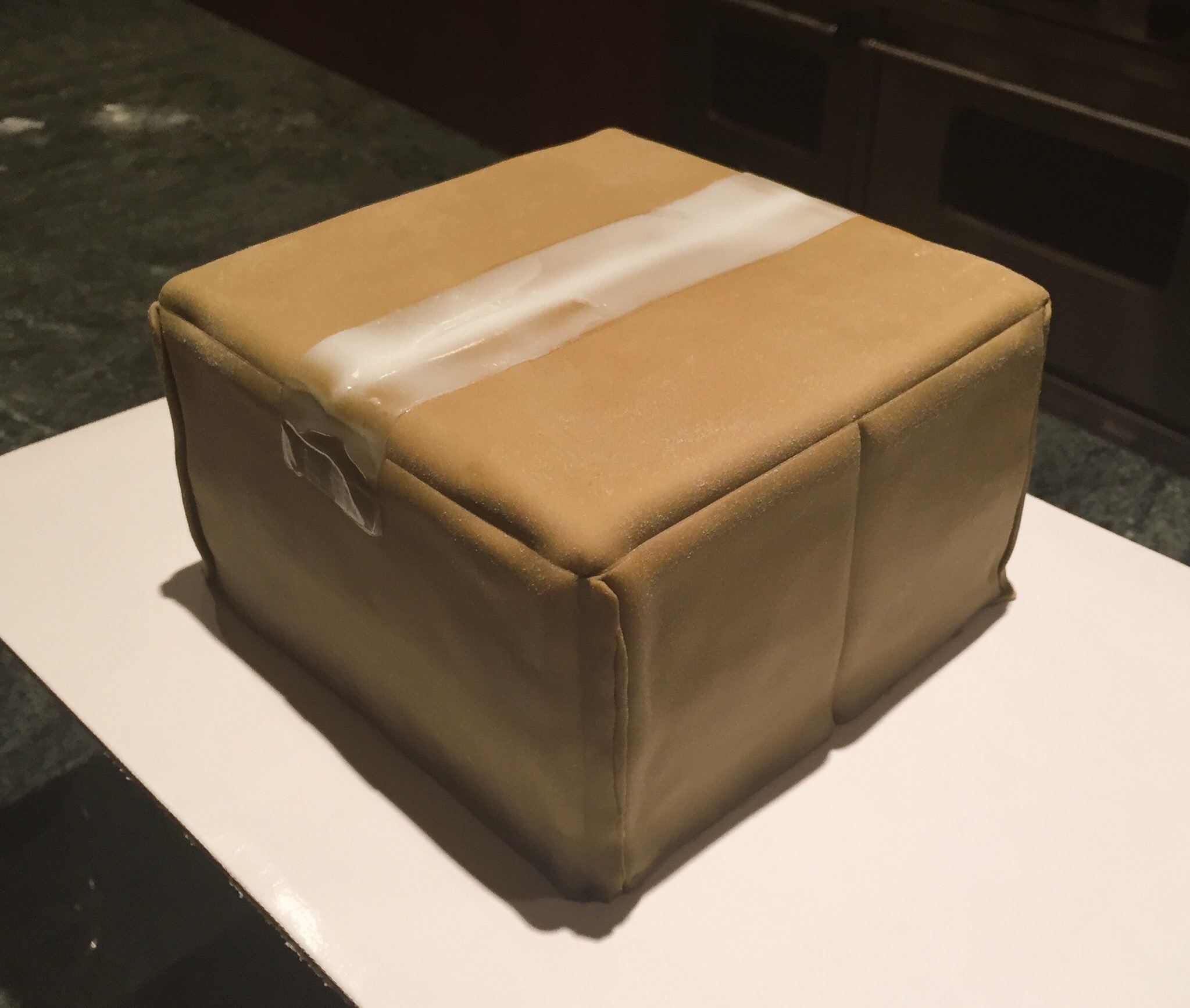 Taped Box Cake