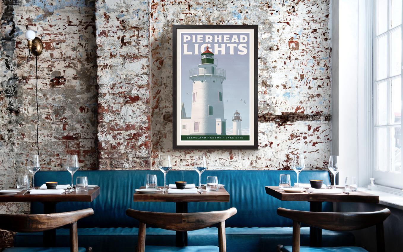 Cleveland Pierhead Lights artwork