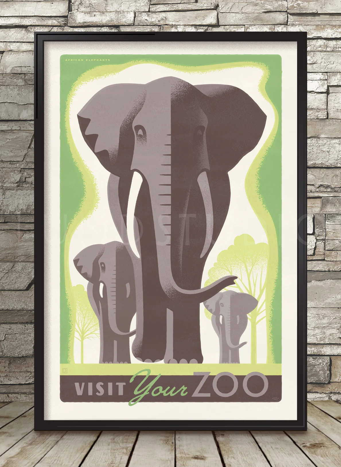 WPA Style Zoo Poster