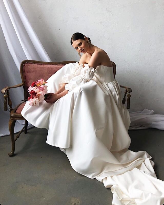 Ready for our brides to try on this dream dress ☁️ &bull;
&bull;
#satinweddingdress #raraavis #ballgown #classicbride #chicagobridalshop