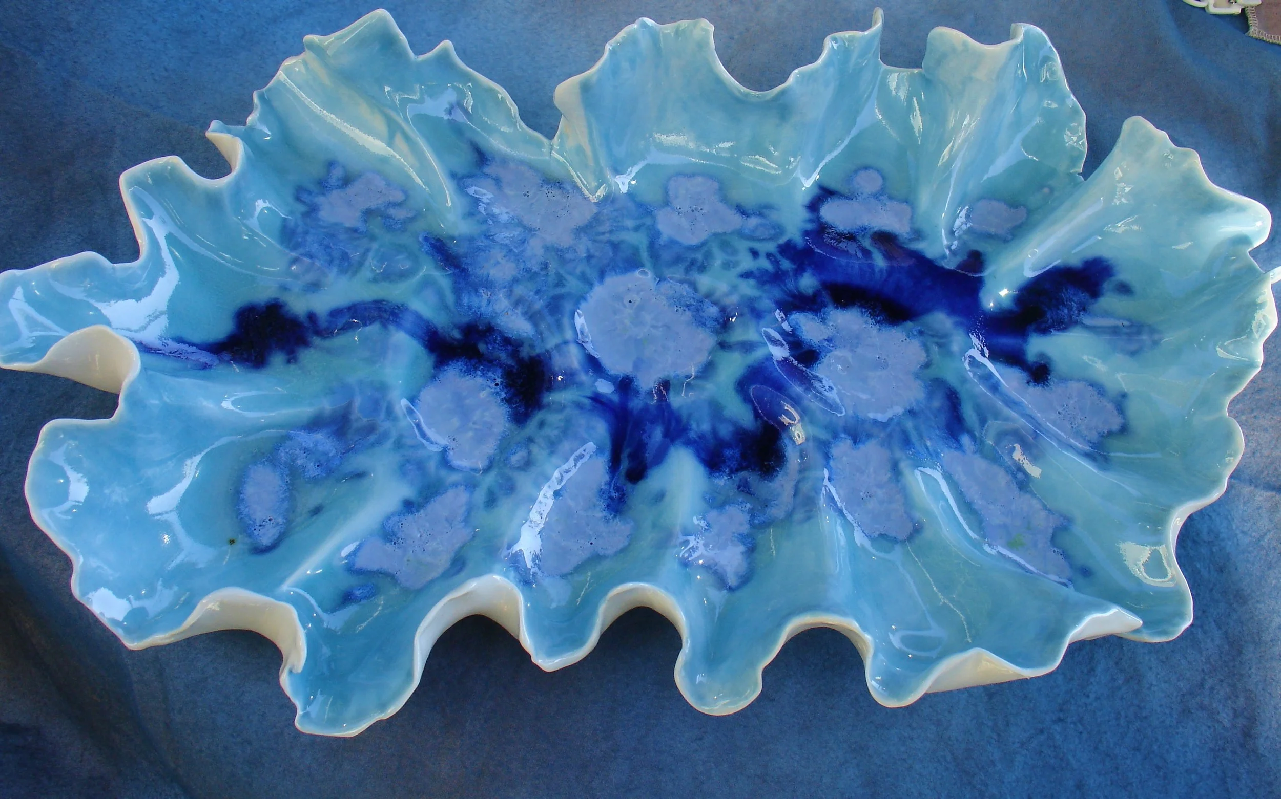 Hand sculpted oyster platter, may also be used for many other things. Southern Ice Porcelain. $350