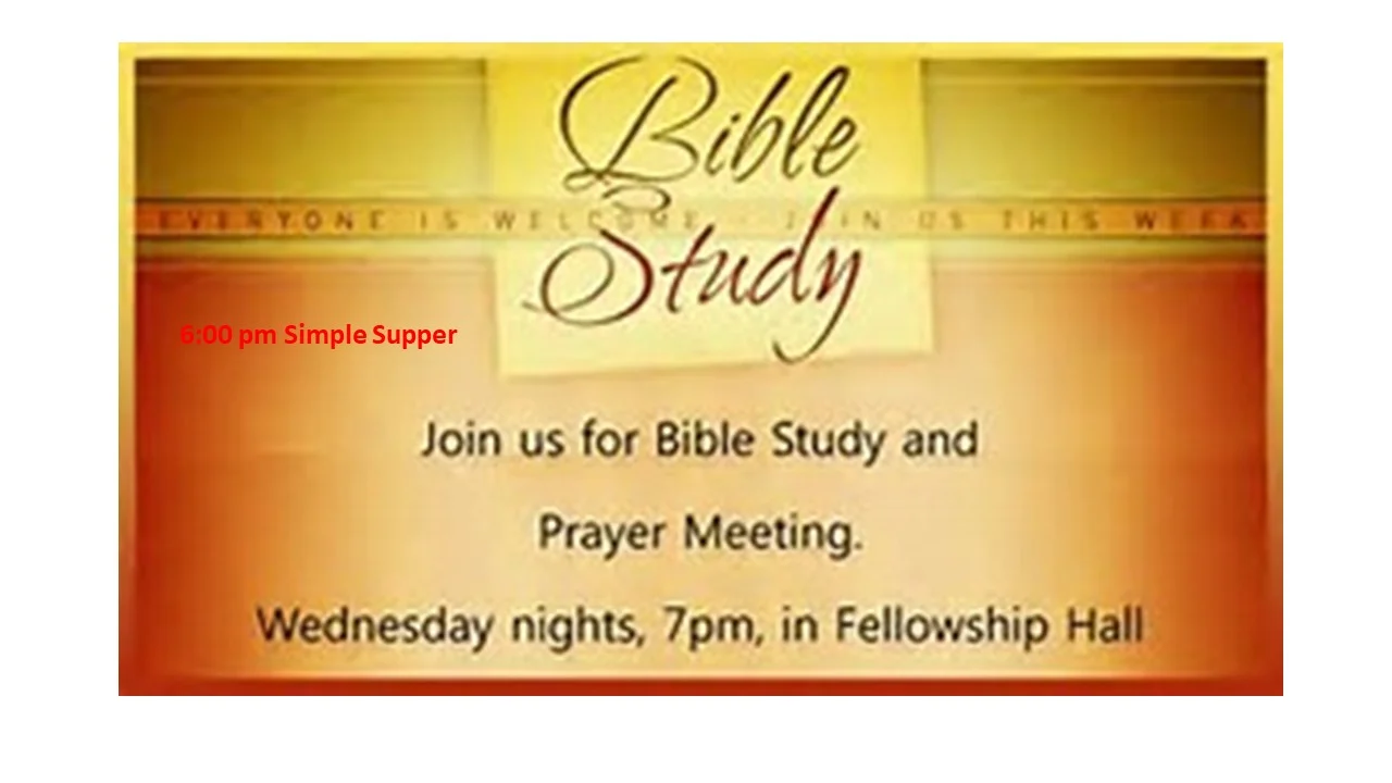 Wednesday Bible Study