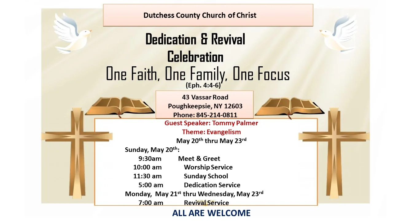 Dedication & Revival Celebration - Hosted by Dutchess CoC