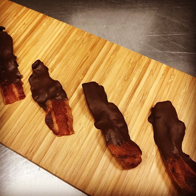 Choco bacon anyone? Great in a raging skillet play or kitchen or in your tummy! #ragingskillet #theragingskillet #chefrossi #chefrossinyc #sexybacon #piggyporn