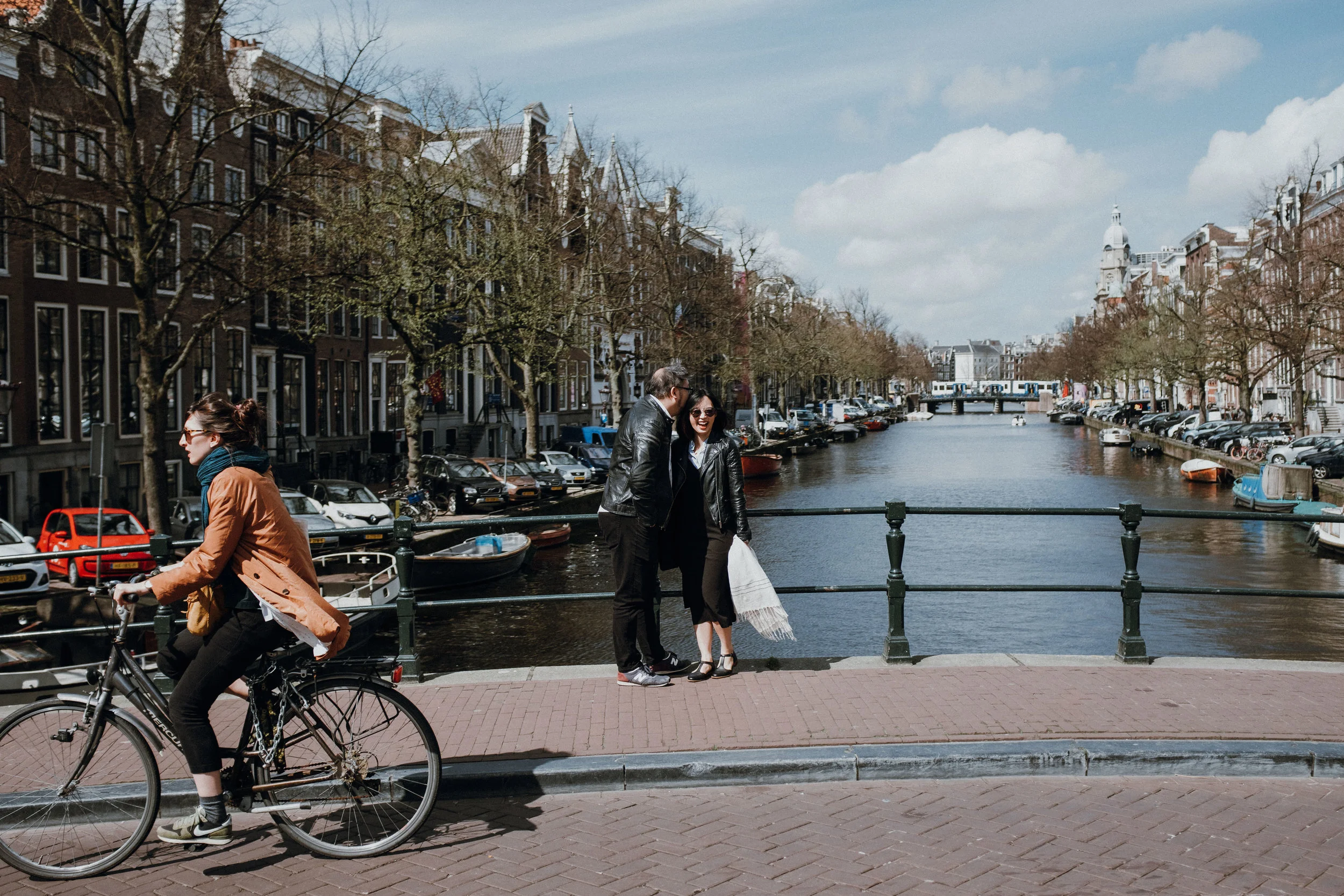 Amsterdam canals engagement shoot