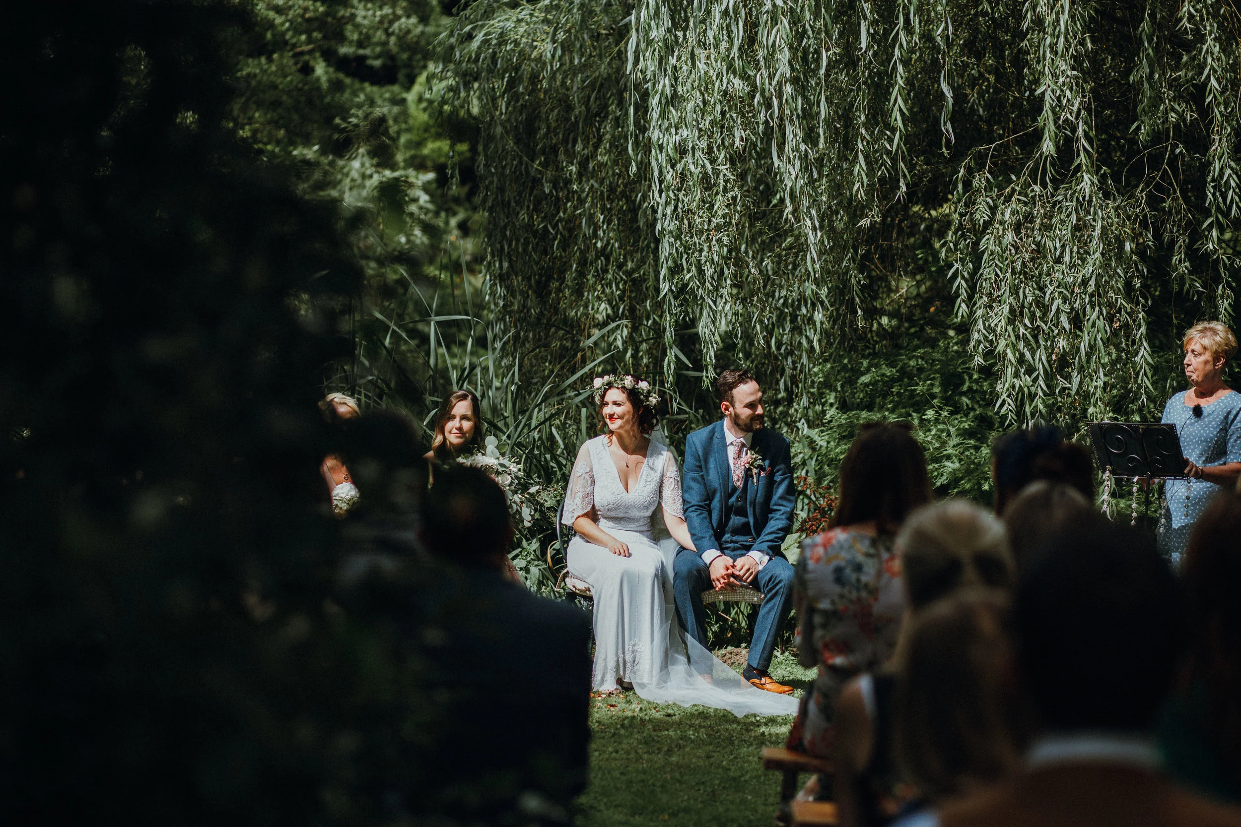 Stonyford Garden nursery outdoor wedding ceremony in summer