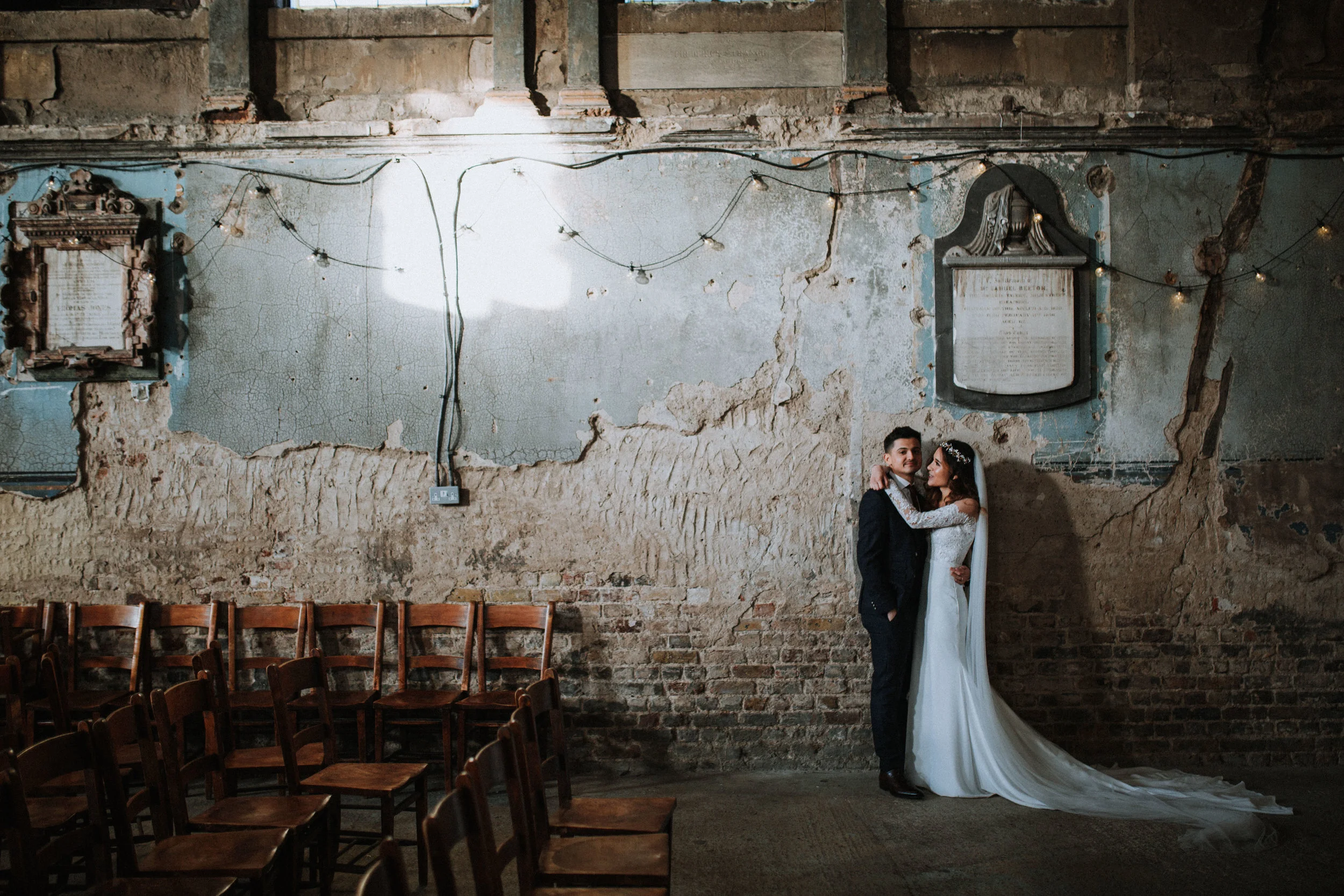 Winter wedding at the Asylum Chapel London