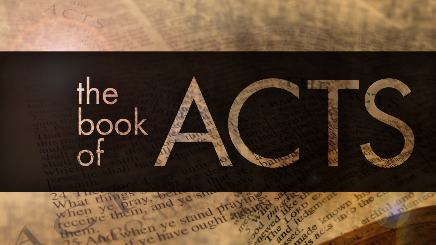 The Book of ACTS — International Christian Center
