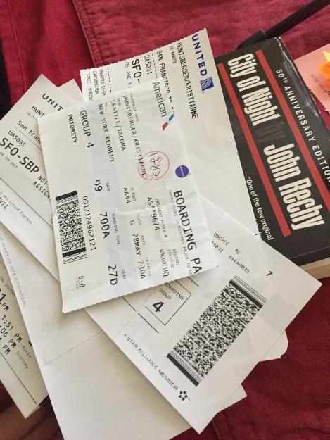 Kristianne reads on planes a lot...