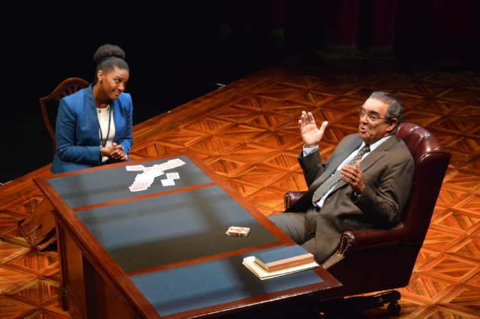 Jade Wheeler and Edward Gero in The Originalist - Photo by Gary W Sweetman.JPG