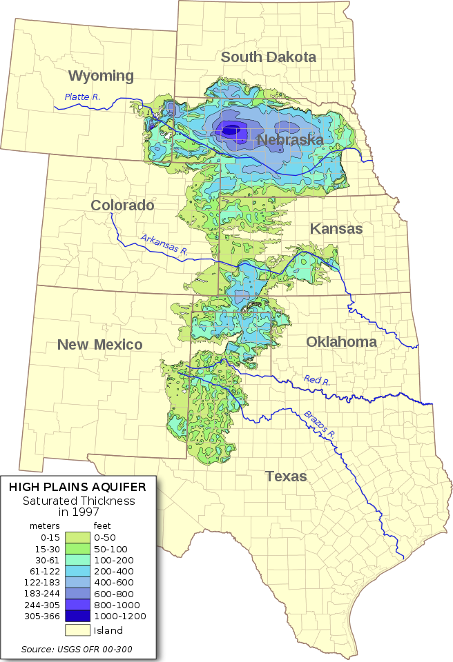 The Ogallala Aquifer map