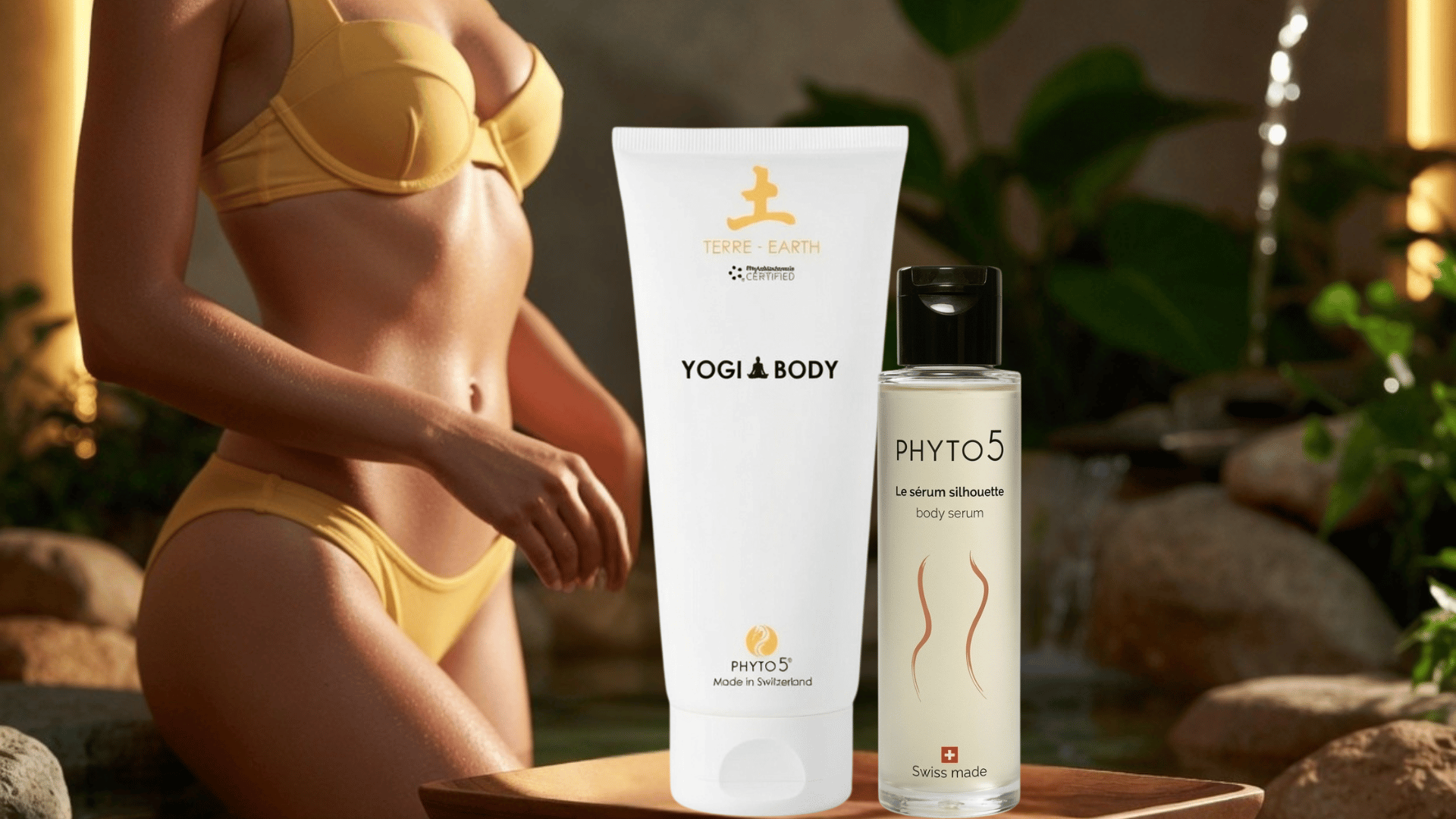 PHYTO5 Contouring Serum and Earth Yogi Body Gel bundle for synergistic body contouring, cellulite reduction, and detoxification