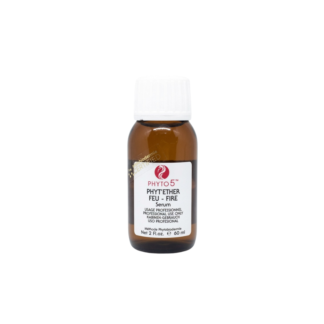 A bottle of Fire element Phyt'Ether serum with red labeling
