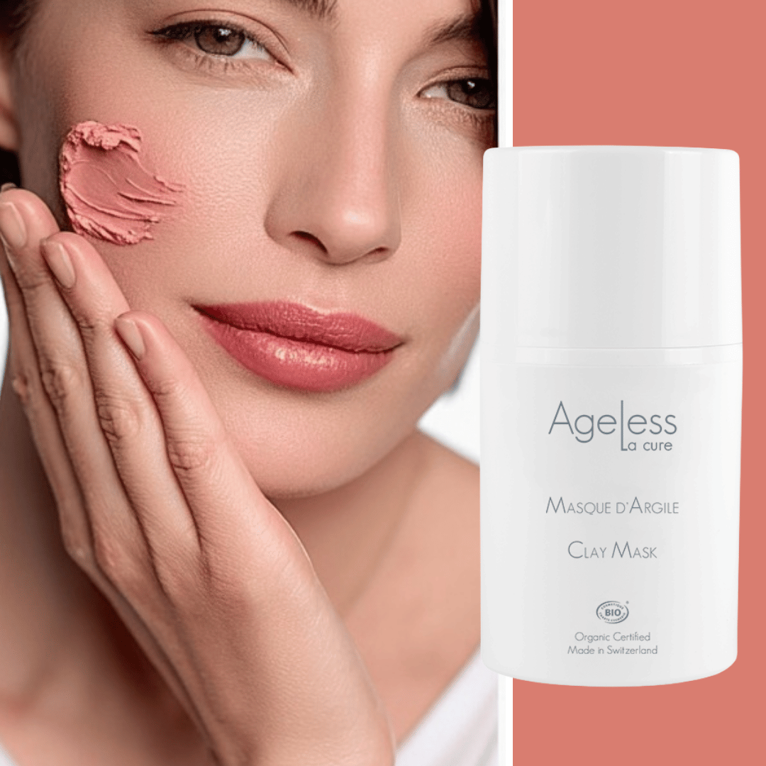 Ageless La Cure ever moist soothing pink clay mask in action