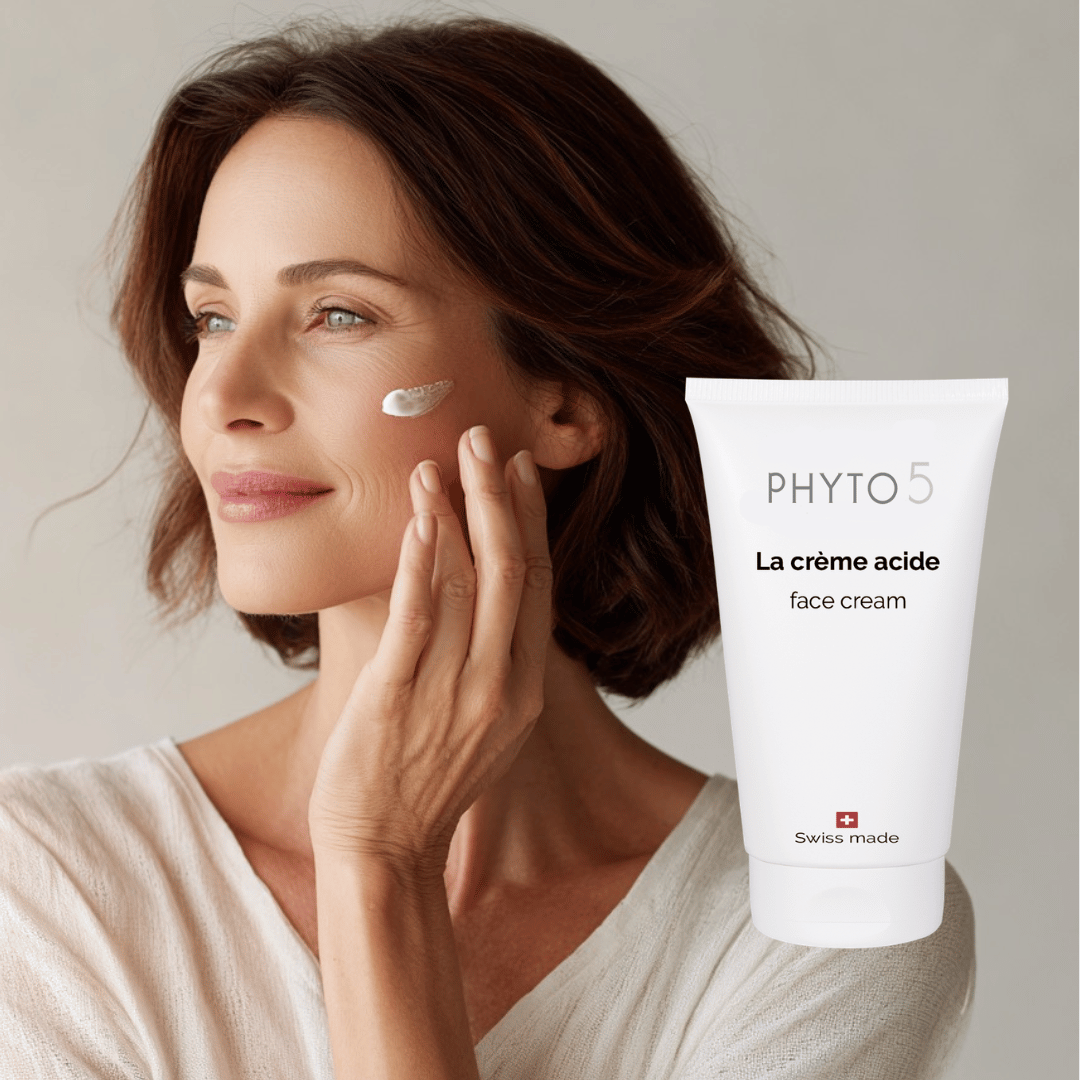 A woman applies a small dollop of pH balancing Face Cream