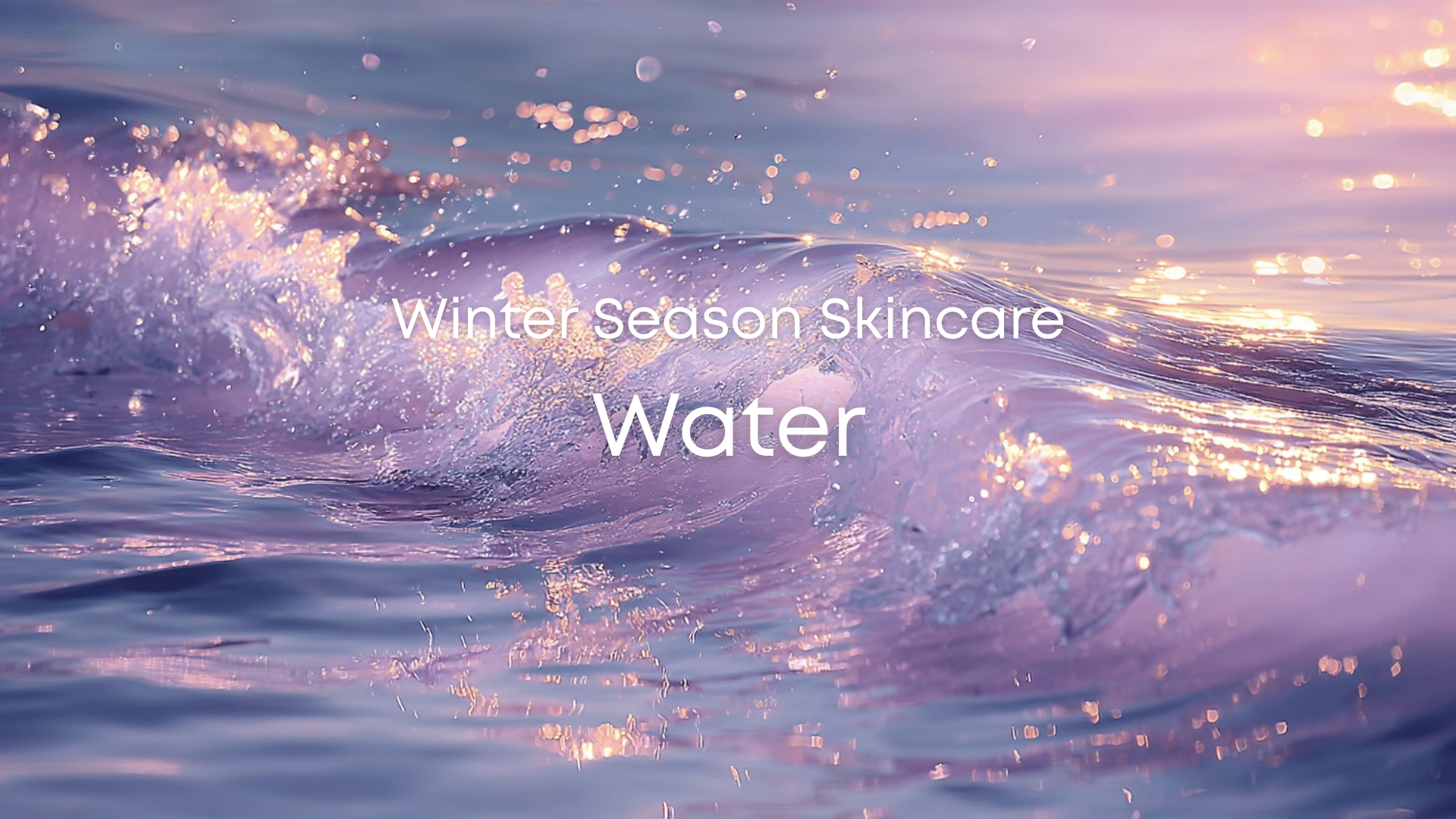 Lapping lavender hued waves of water symbolize TCM's Water element