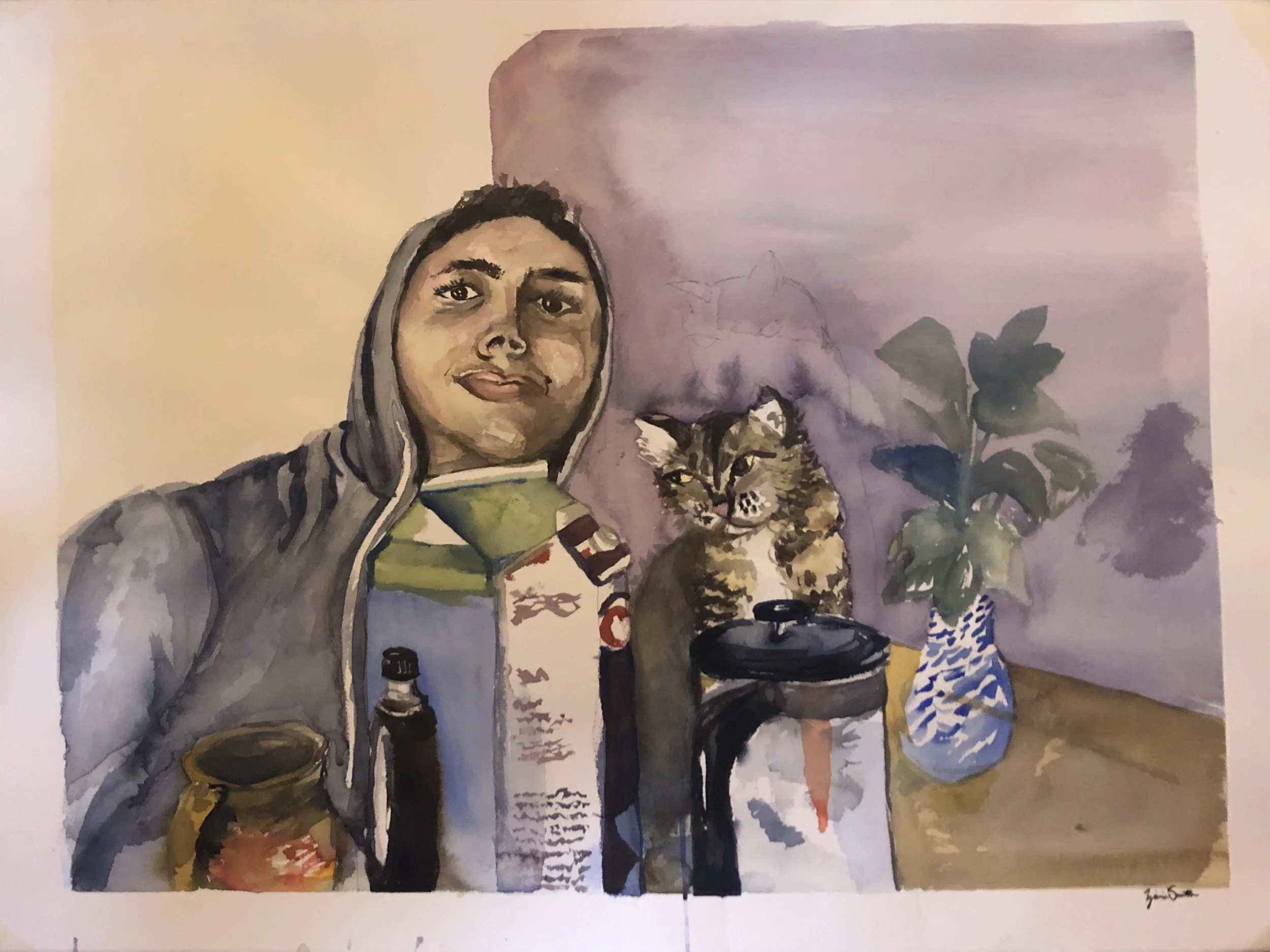  amine &amp; smalls, watercolor 