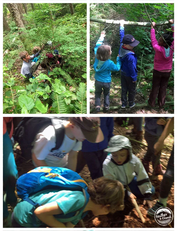 Hiding + climbing + digging = FUN!