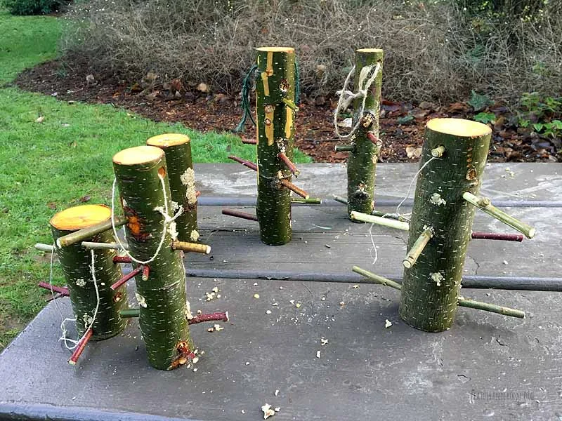 Log Bird Feeders