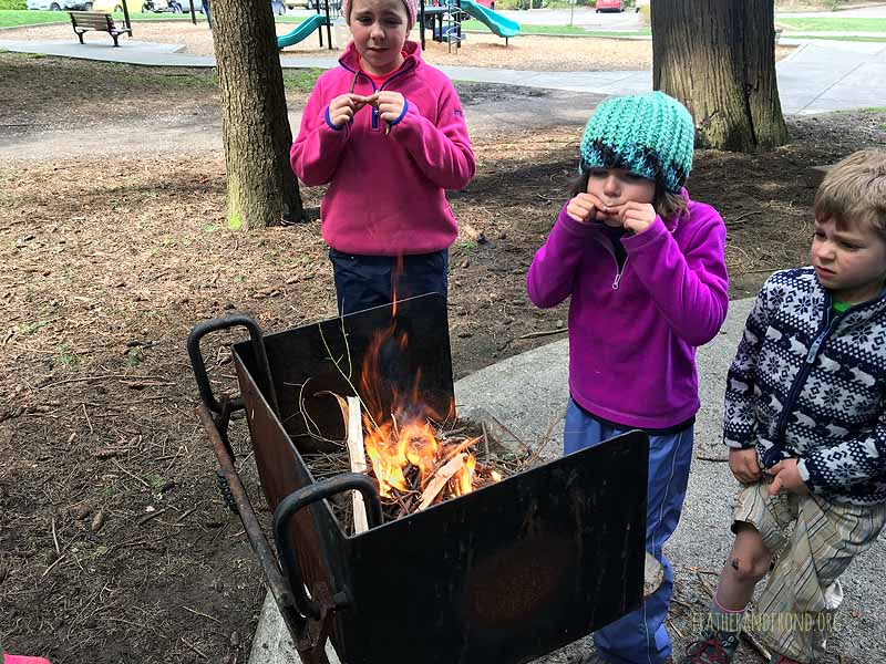Practicing our "dragon breath"