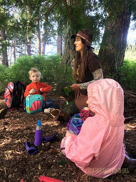 Sharing some steamed Nettles and peeled Fireweed shoots