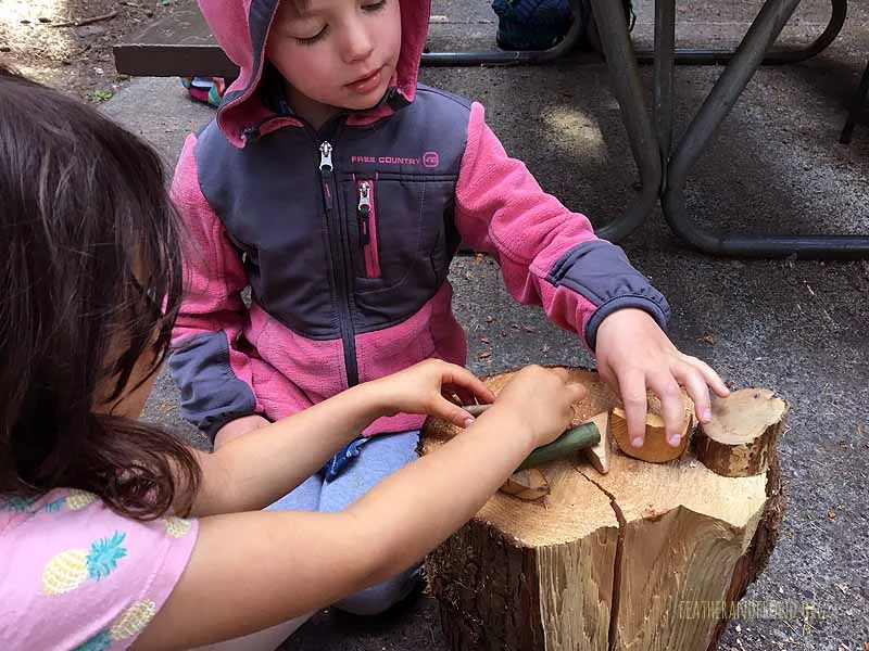Setting up fairy furniture!