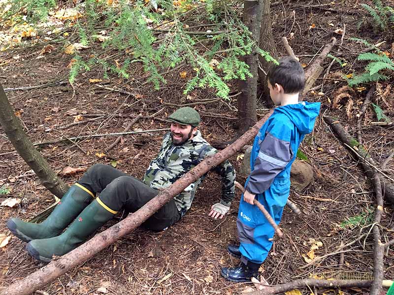 Designing a small debris shelter that's long enough for Pat!