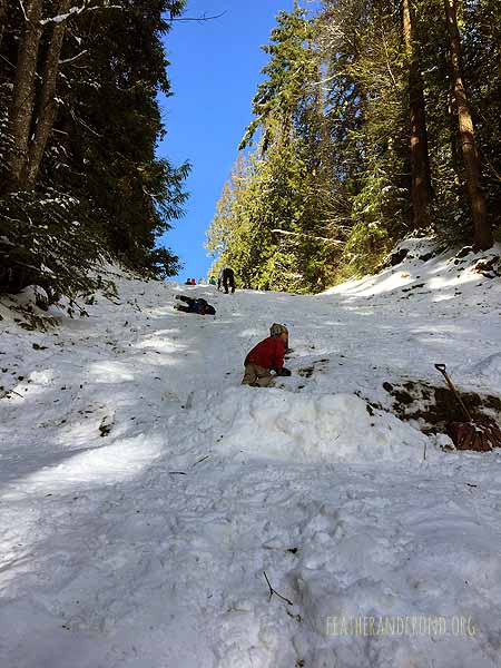 Epic hill for sledding/otter sliding!