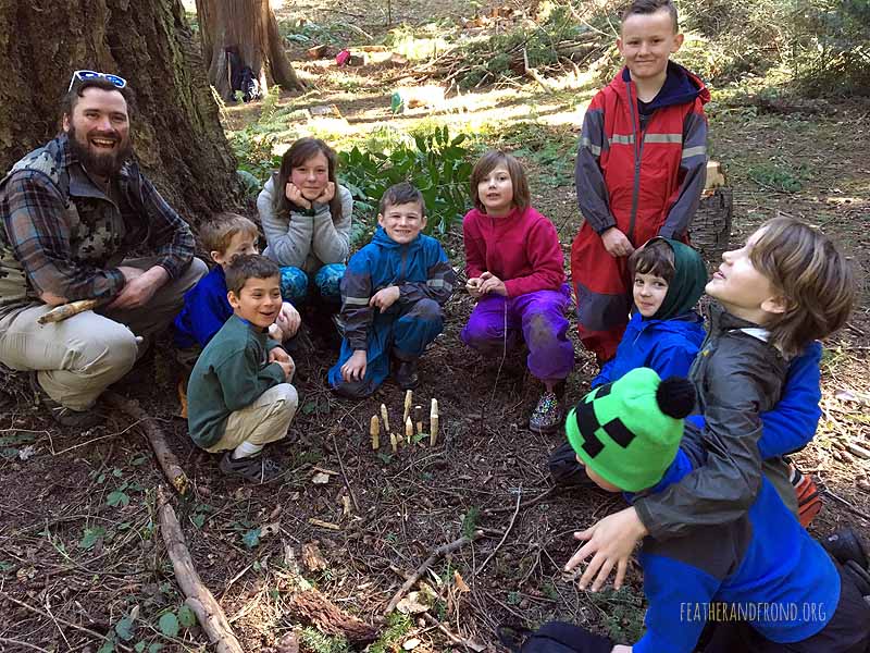 Check out all of the cool & unique wood mushrooms that the Fire Keepers made!
