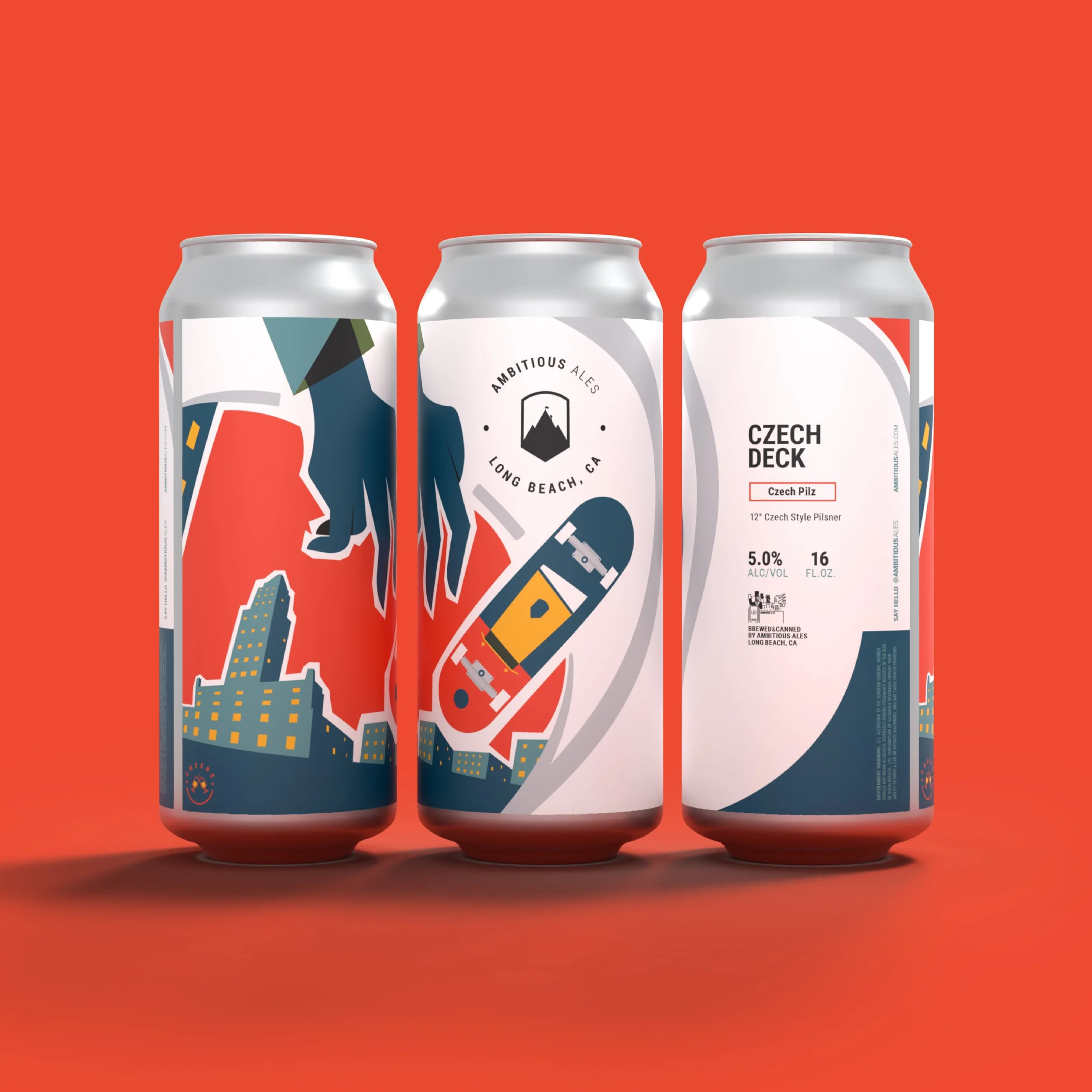 Ambitious Ales Czech Deck Czech style Pilsner. Brewed in Long Beach CA.