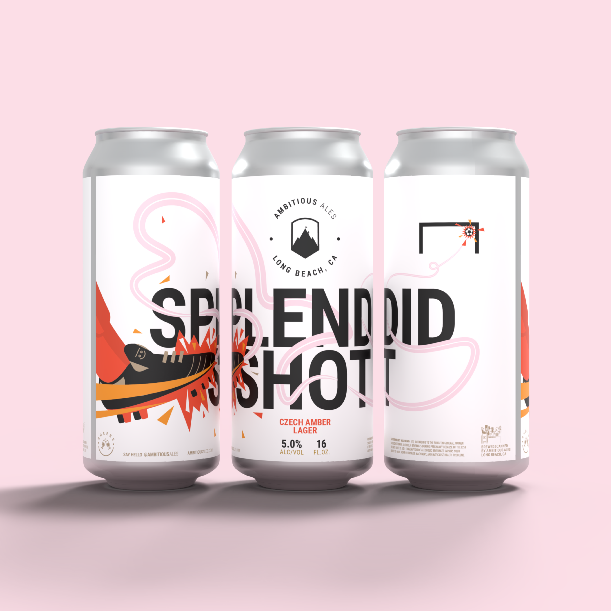 Splendid Shot - Czech Amber Lager. Brewed in Long Beach CA by Ambitious Ales