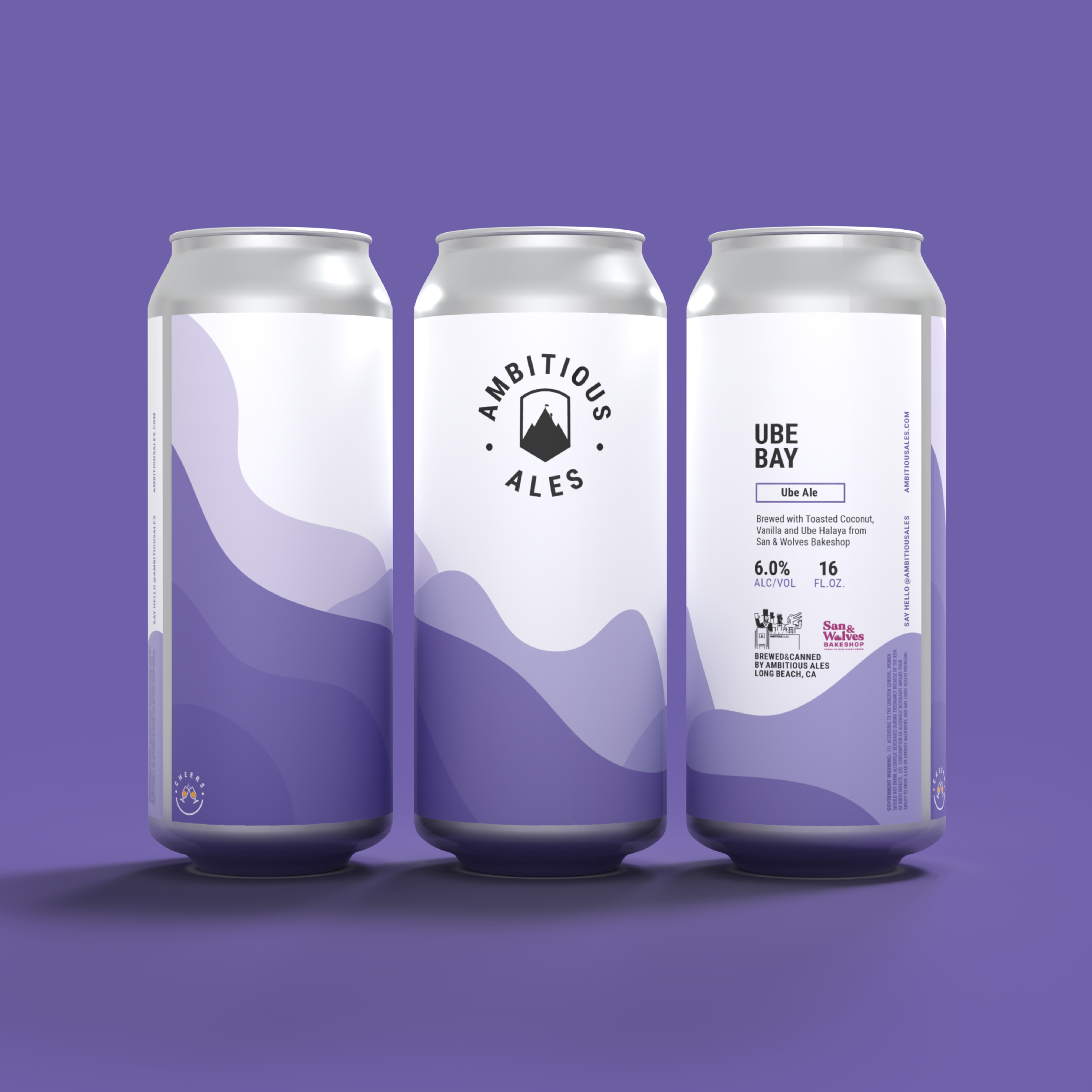 Ube Bay - Ube Ale brewed by Ambitious Ales in Long Beach CA.