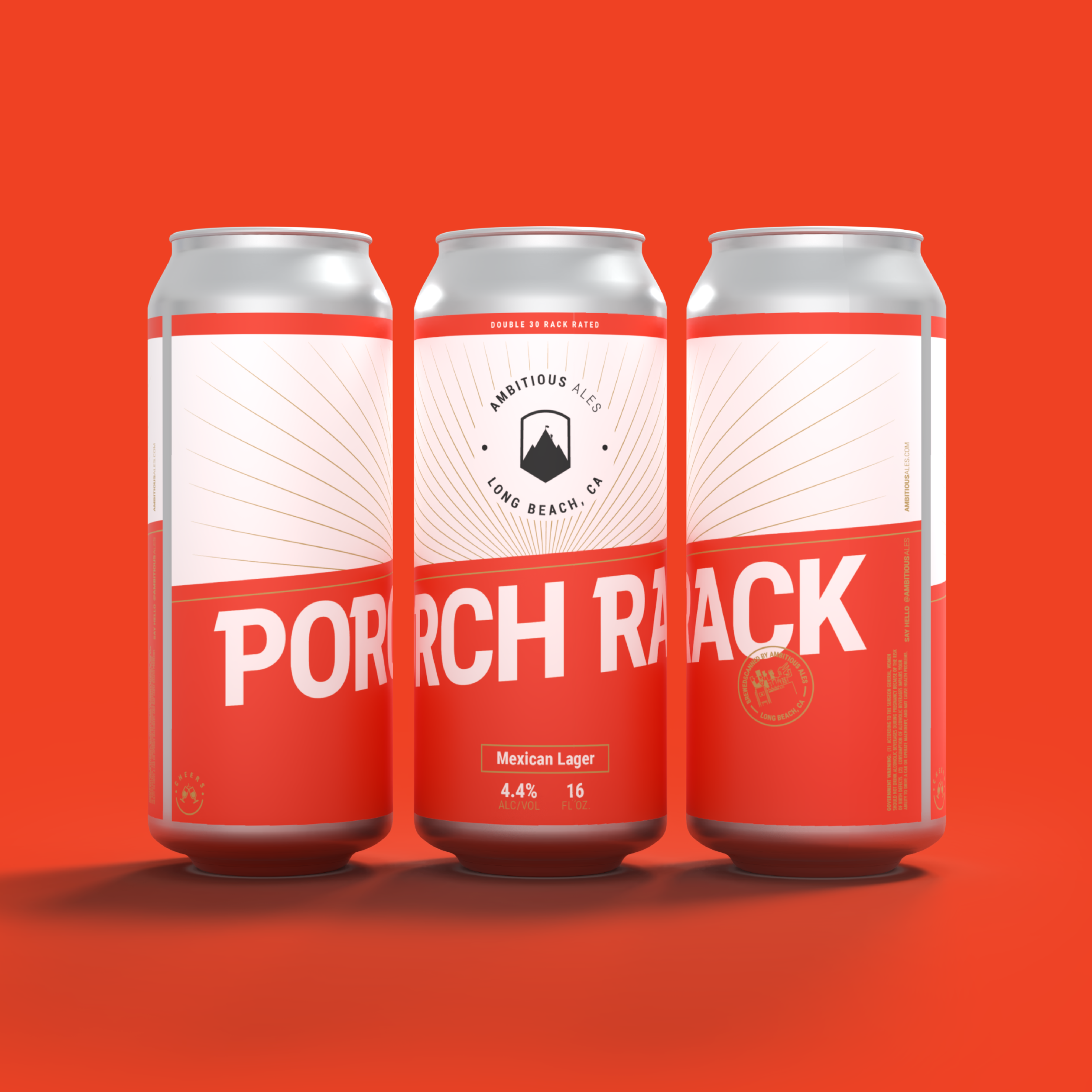 Porch Rack - Mexican Lager brewed in Long Beach CA by Ambitious Ales
