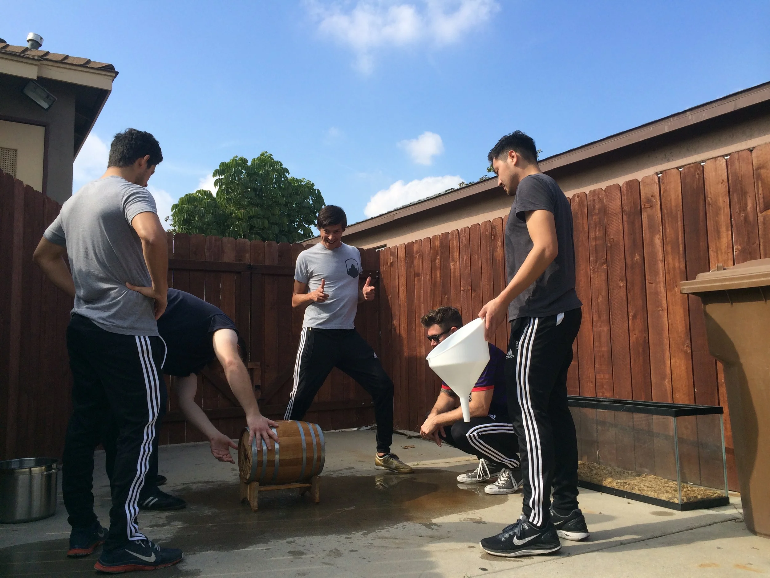 Soccer pants at every home brew during our early days