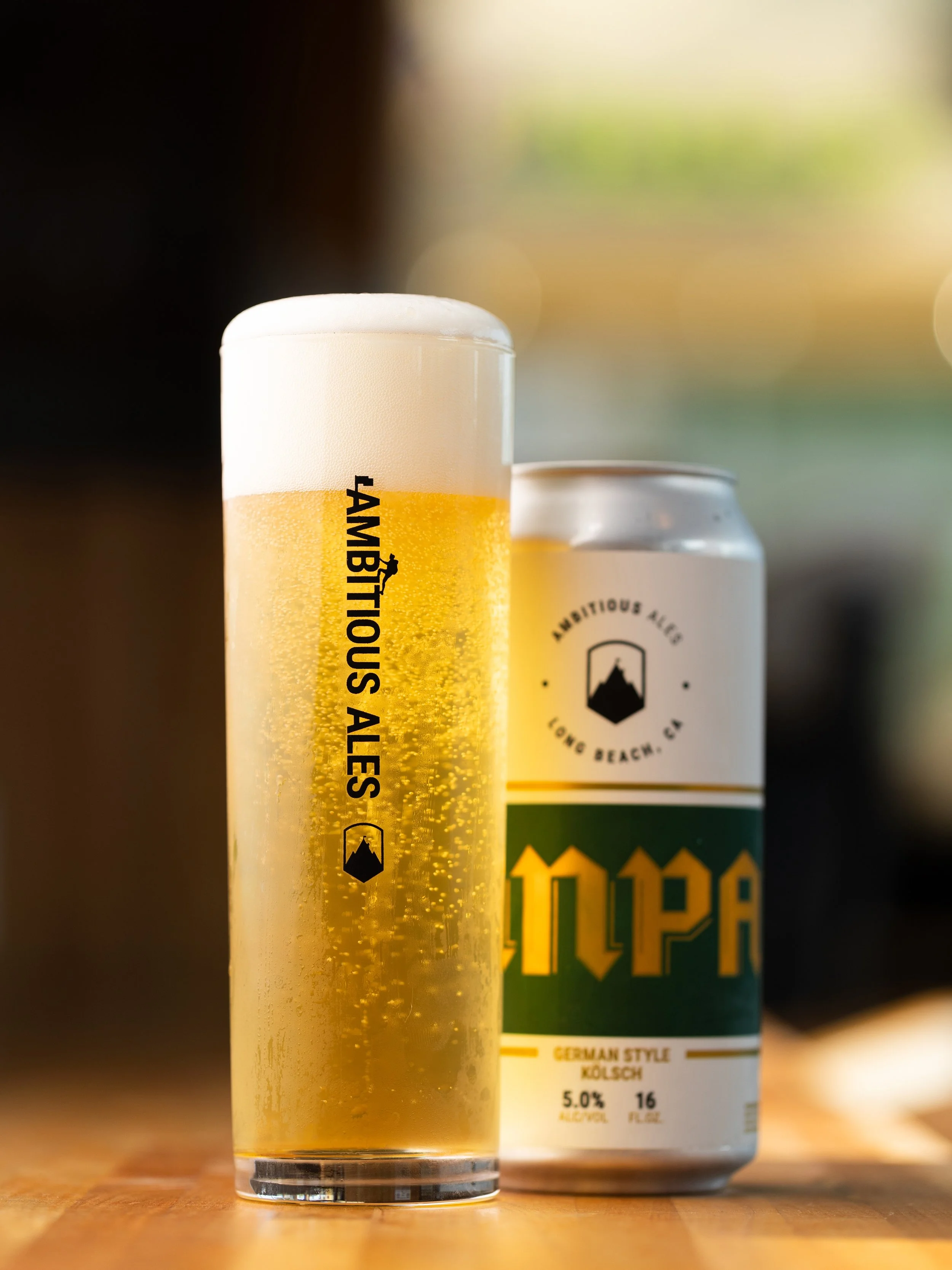 Granpapa - German Style Kolsch. Brewed by Ambitious Ales in Long Beach CA.